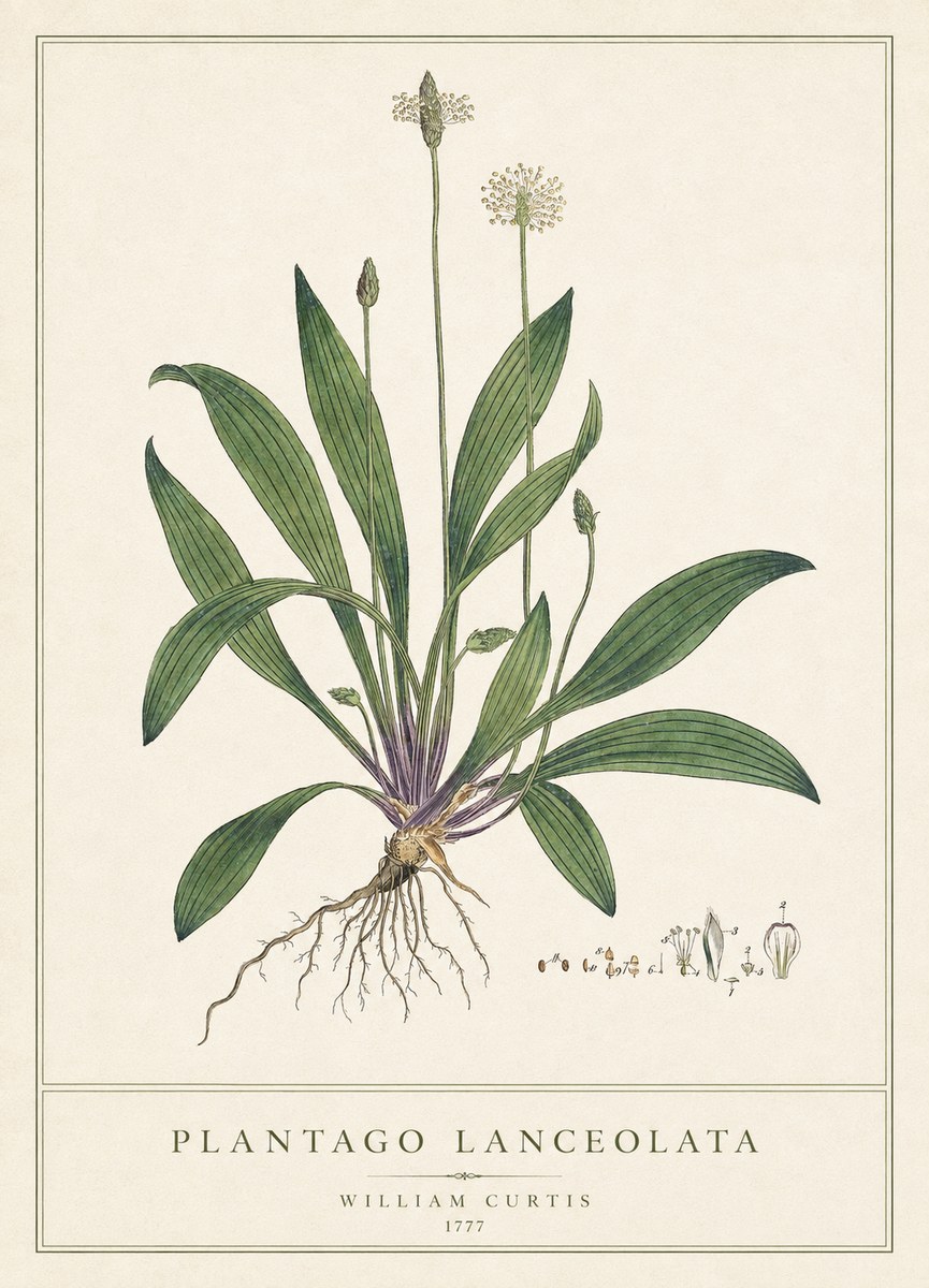 William Curtis Plantago Lanceolata III No1 - Póster