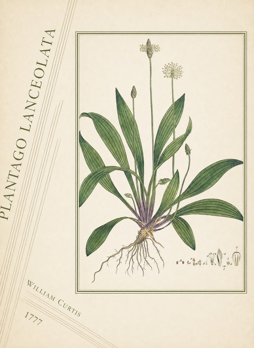 William Curtis Plantago Lanceolata III No4 - Póster