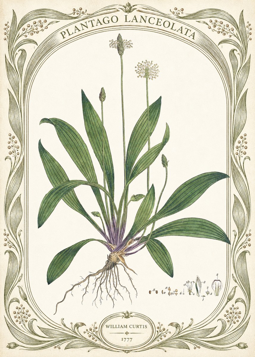 William Curtis Plantago Lanceolata III No5 - Póster