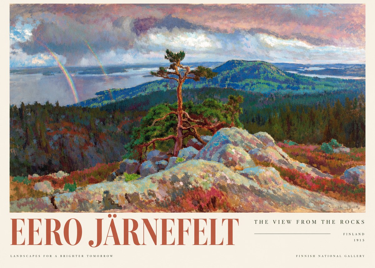 Eero Järnefelt Landscape with Rainbow, 1915 No5 - Póster