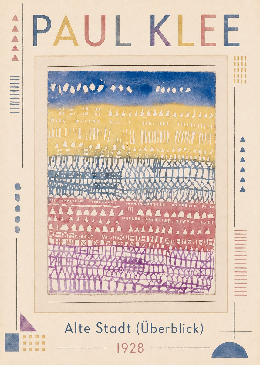 Paul Klee Alte Stadt (Überblick) No1 - Póster