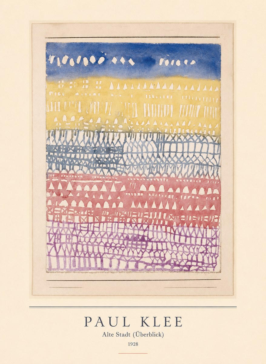 Paul Klee Alte Stadt (Überblick) No3 - Póster