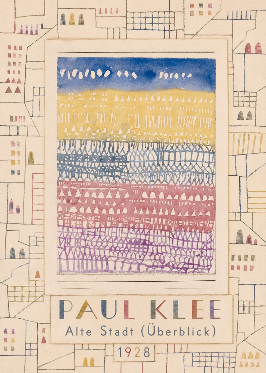 Paul Klee Alte Stadt (Überblick) No4 - Póster
