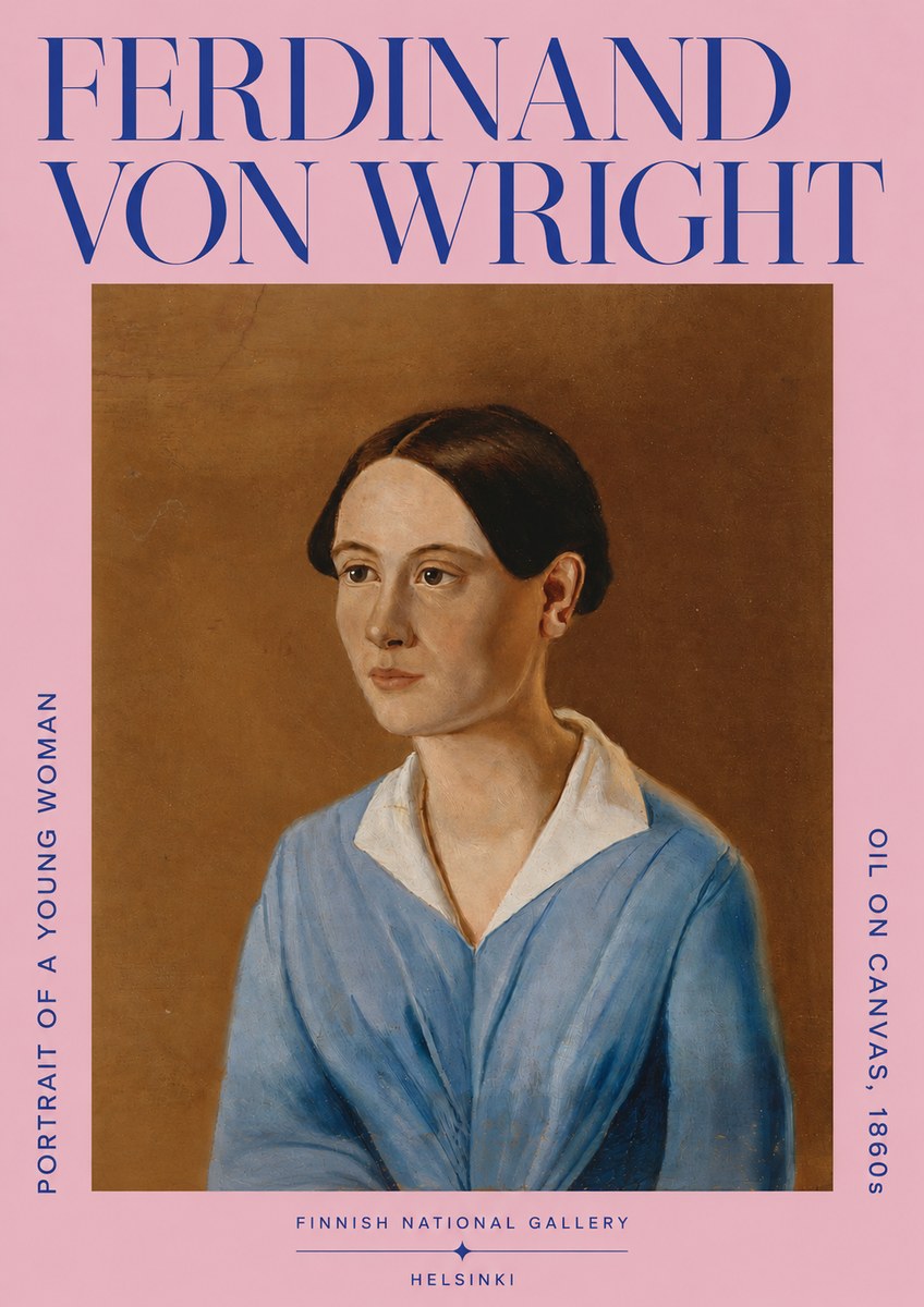 Ferdinand von Wright Portrait of a Young Woman No4 - Póster