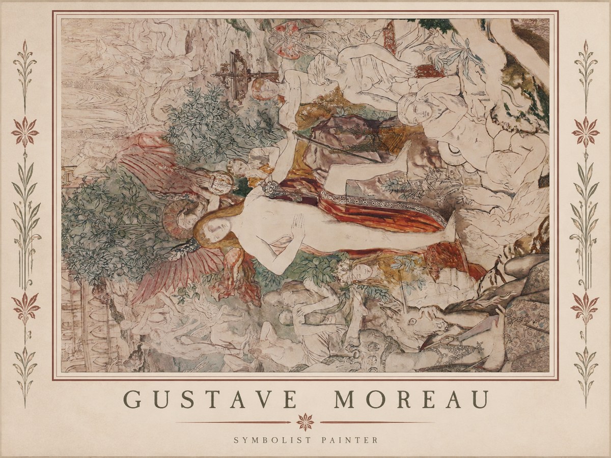 Gustave Moreau Adam and Eve No1 - Póster