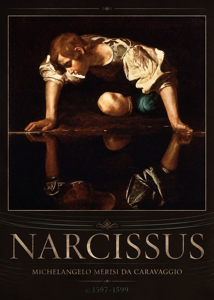 Michelangelo Merisi da Caravaggio Narcissus I No2 - Póster