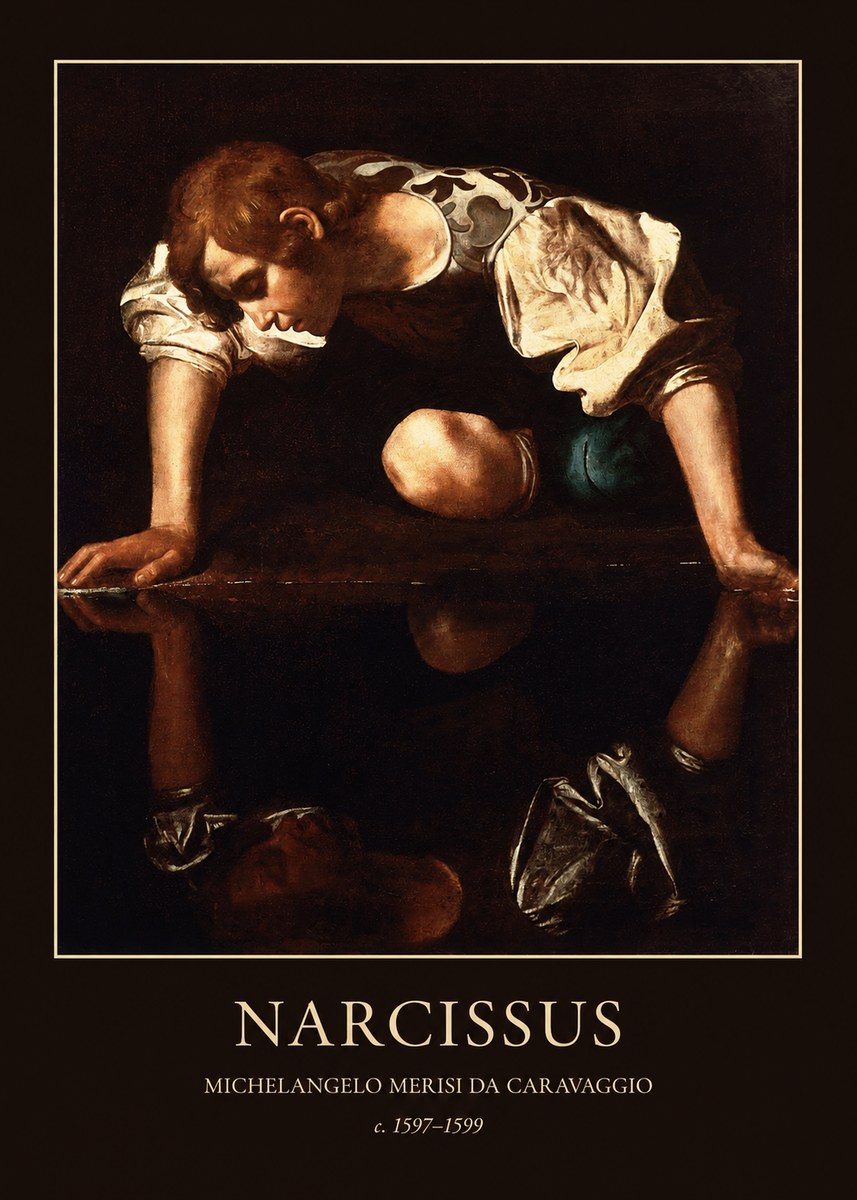 Michelangelo Merisi da Caravaggio Narcissus I No3 - Póster