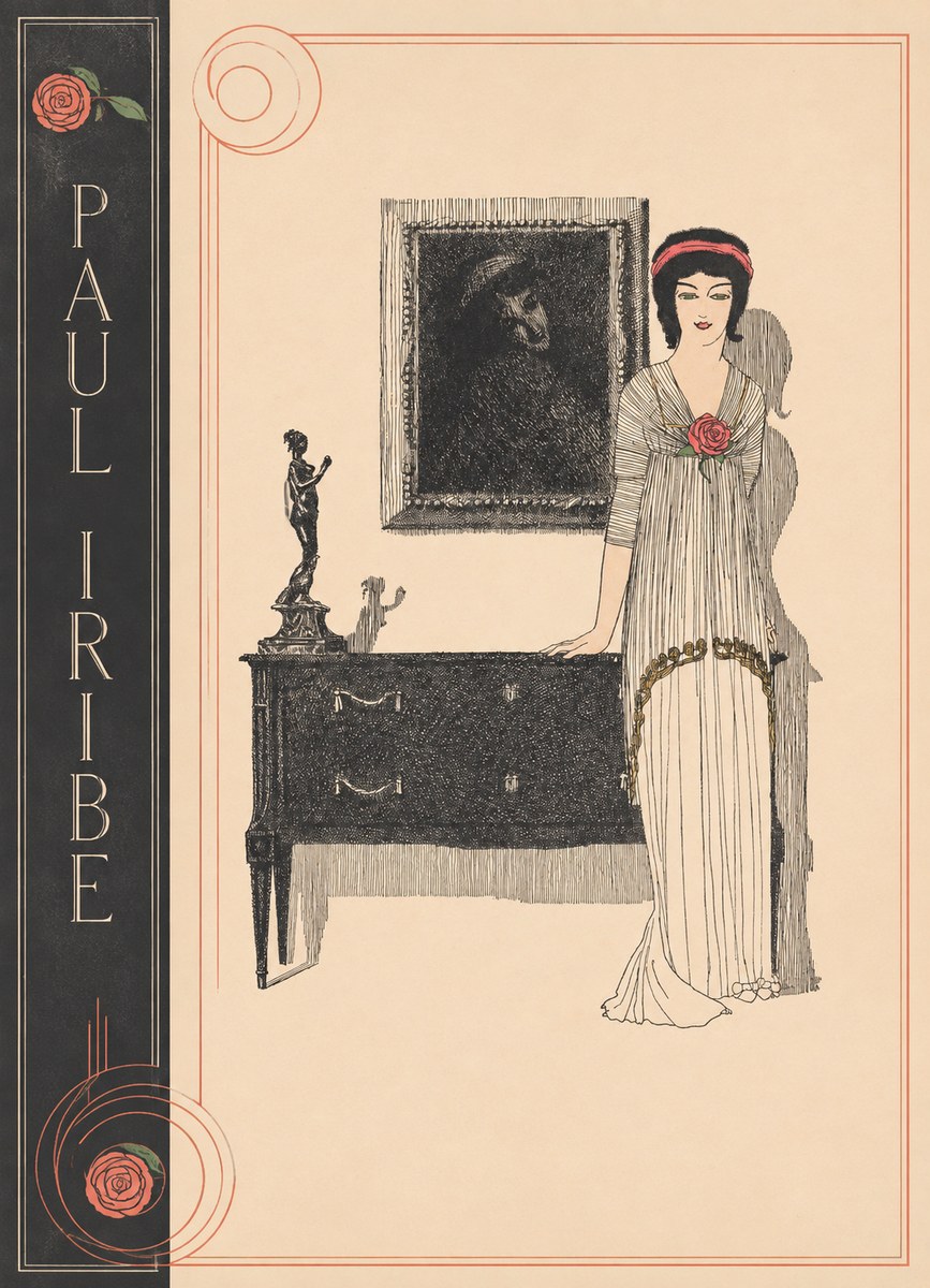 Paul Iribe Woman with Rose No2 - Póster