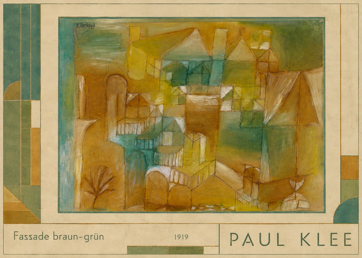 Paul Klee Fassade Braun-grün No1 - Póster