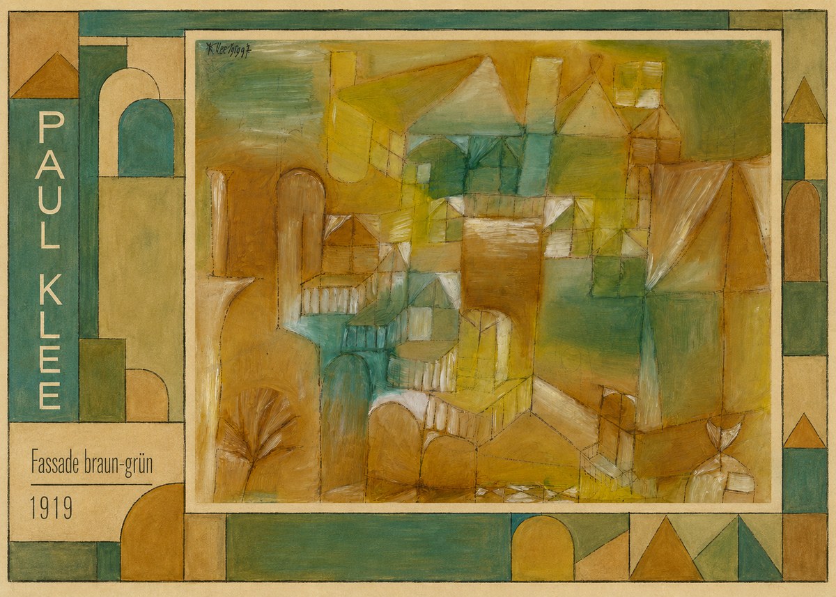Paul Klee Fassade Braun-grün No2 - Póster