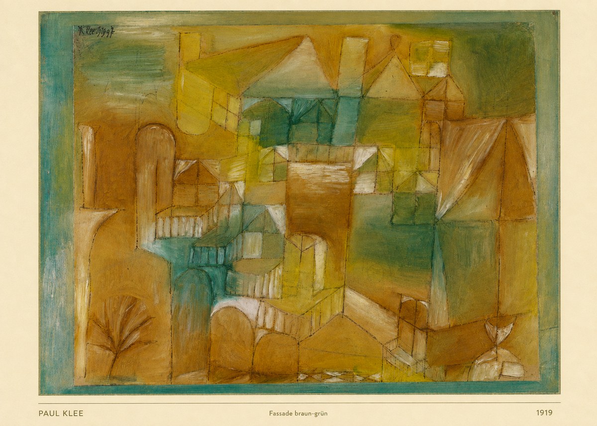 Paul Klee Fassade Braun-grün No5 - Póster
