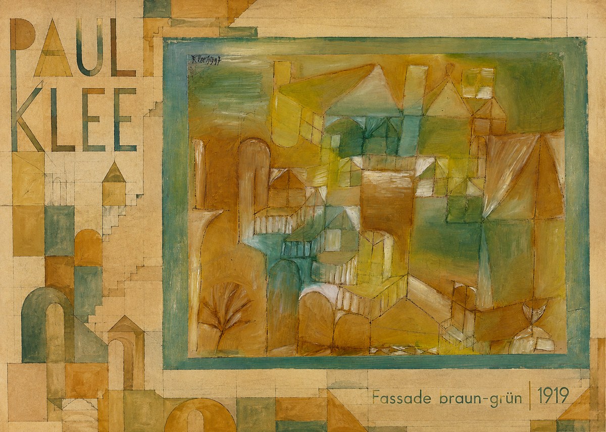 Paul Klee Fassade Braun-grün No6 - Póster