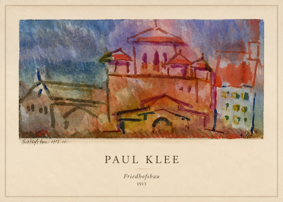 Paul Klee Friedhofsbau No5 - Póster