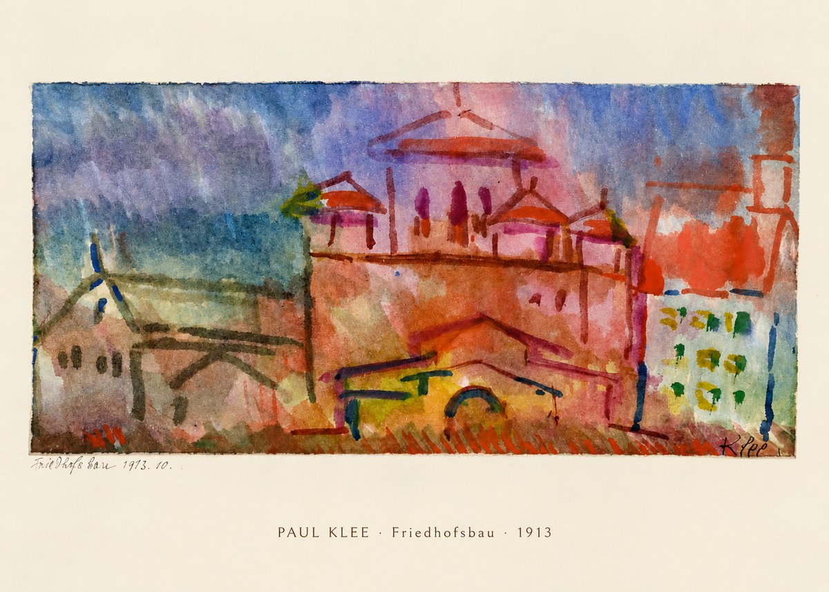 Paul Klee Friedhofsbau No6 - Póster