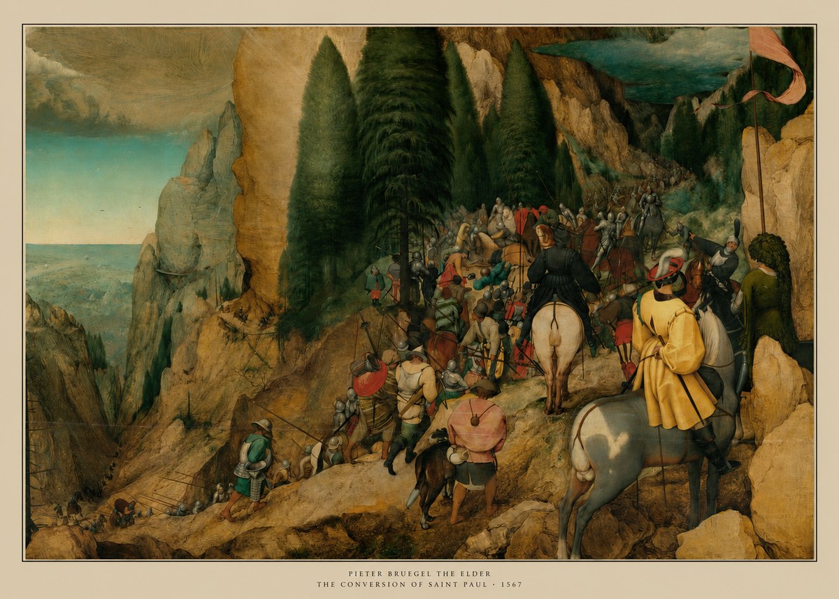 Pieter Bruegel The Conversion of Saint Paul I No6 - Póster