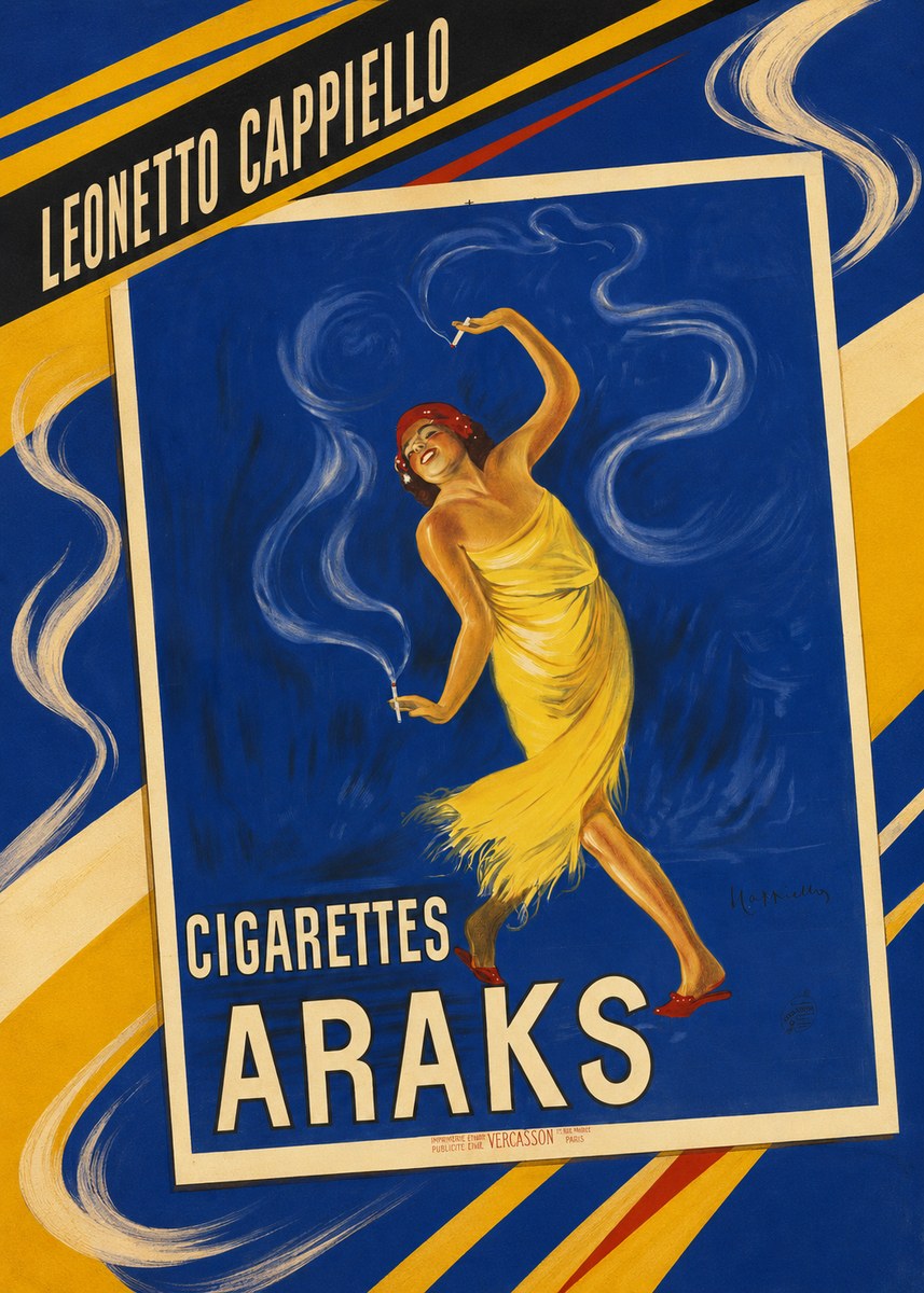 Leonetto Cappiello Cigarettes Araks No3 - Póster