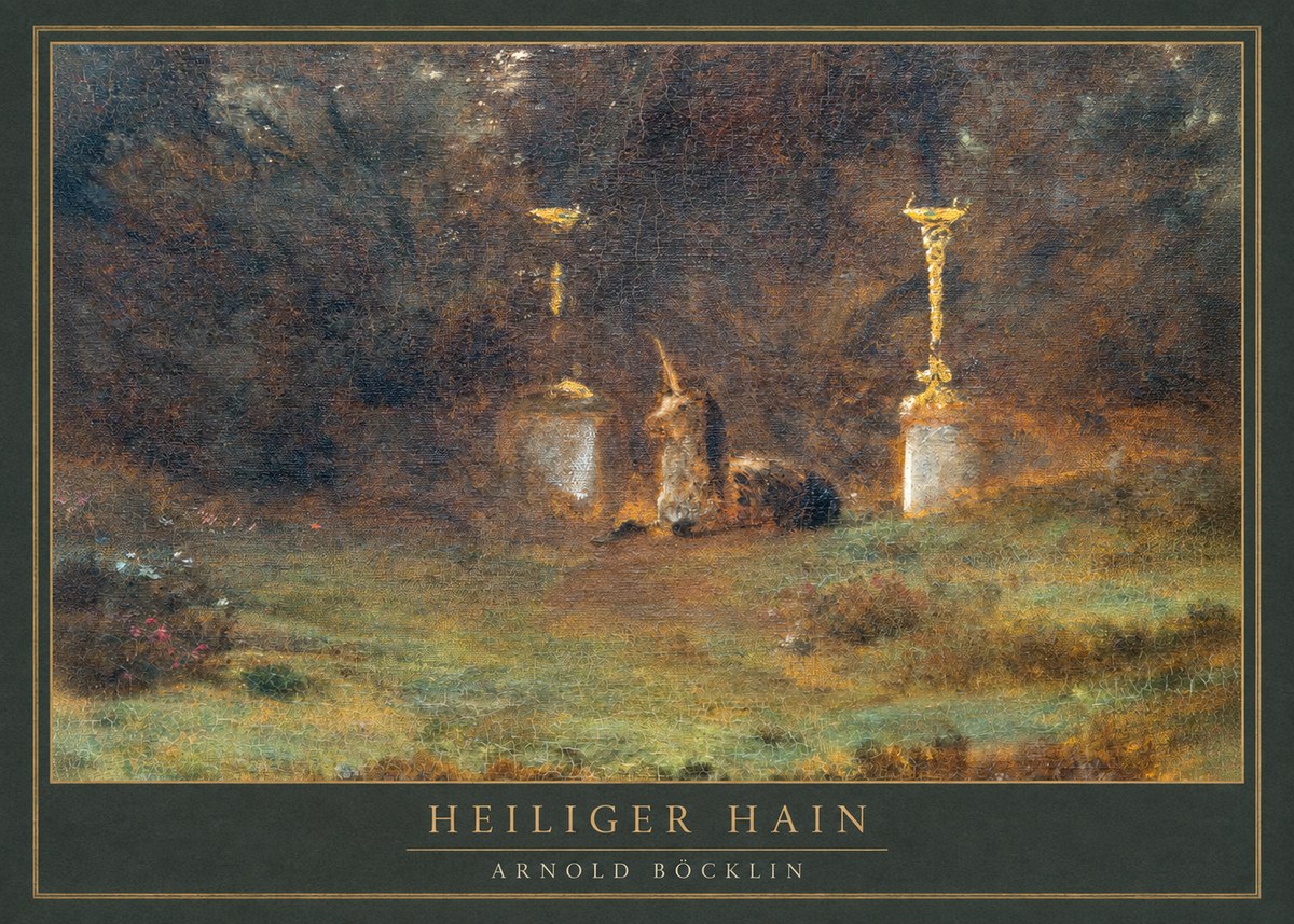 Arnold Böcklin Heiliger Hain No1 - Póster