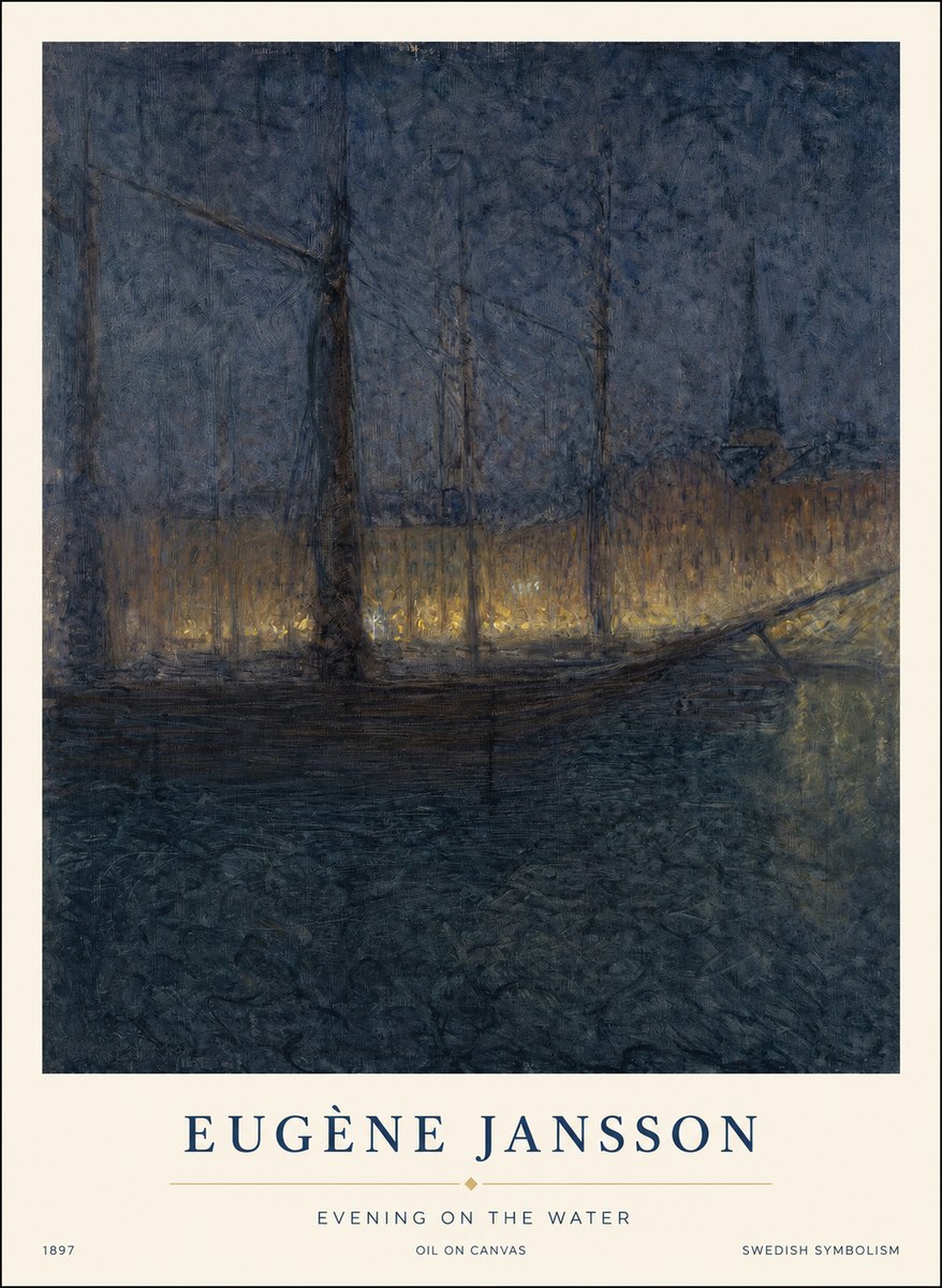 Eugène Jansson Evening on the Water No1 - Póster