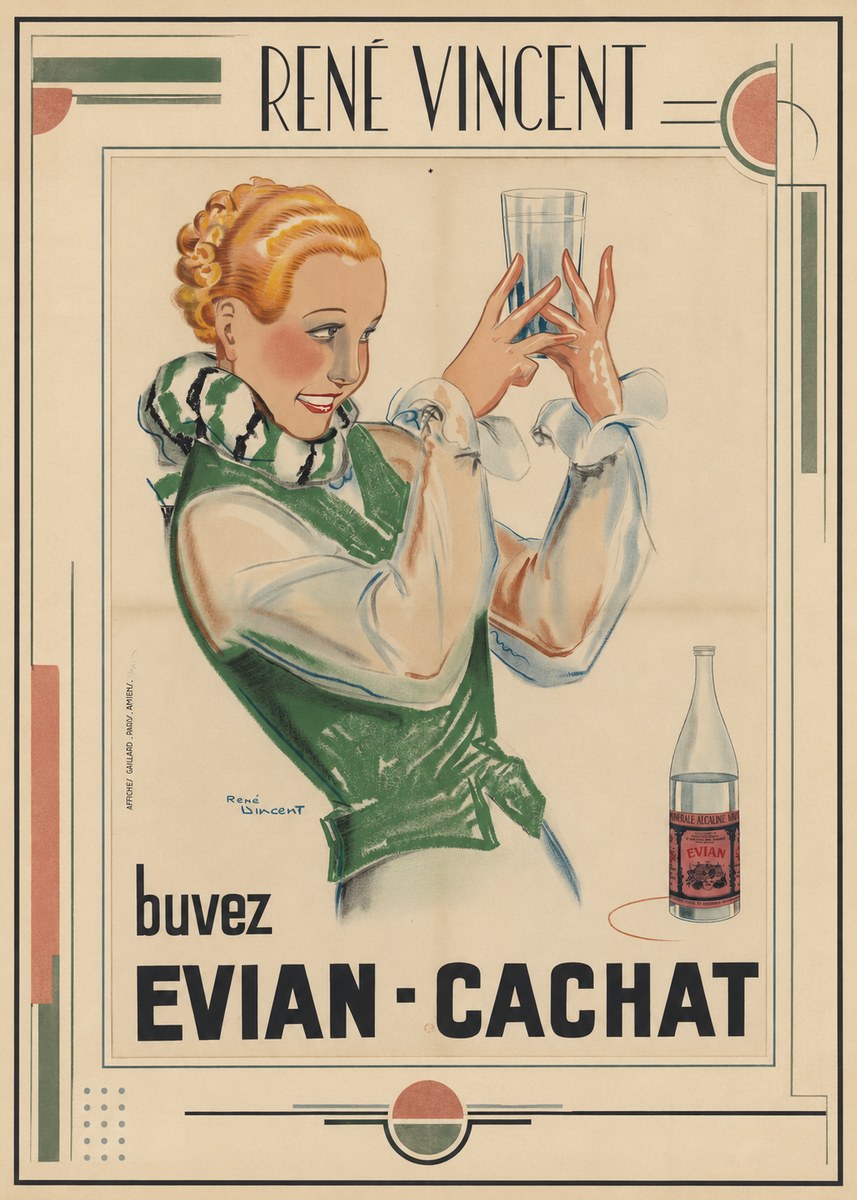 René Vincent Evian - Cachat No1 - Póster
