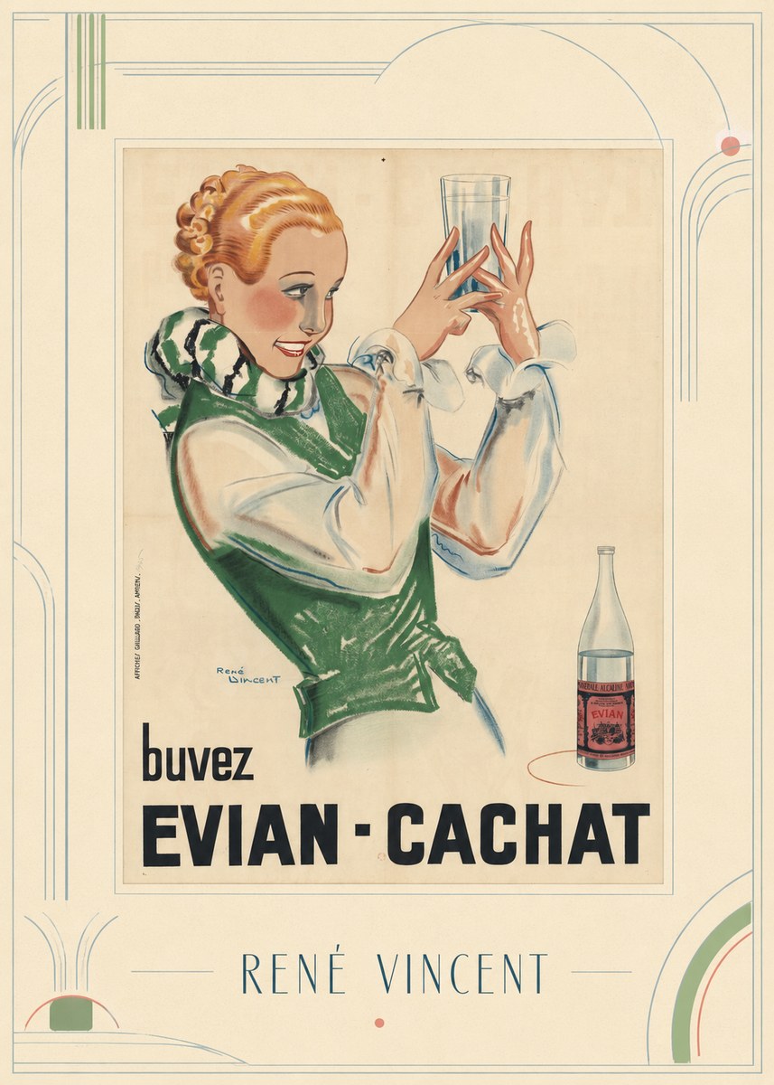 René Vincent Evian - Cachat No3 - Póster
