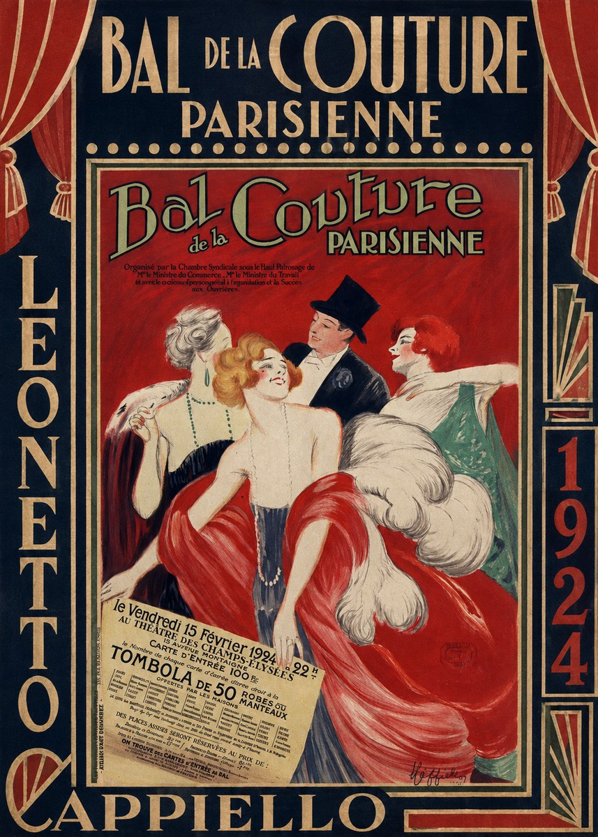 Leonetto Cappiello Bal De La Couture Parisienne No4 - Póster