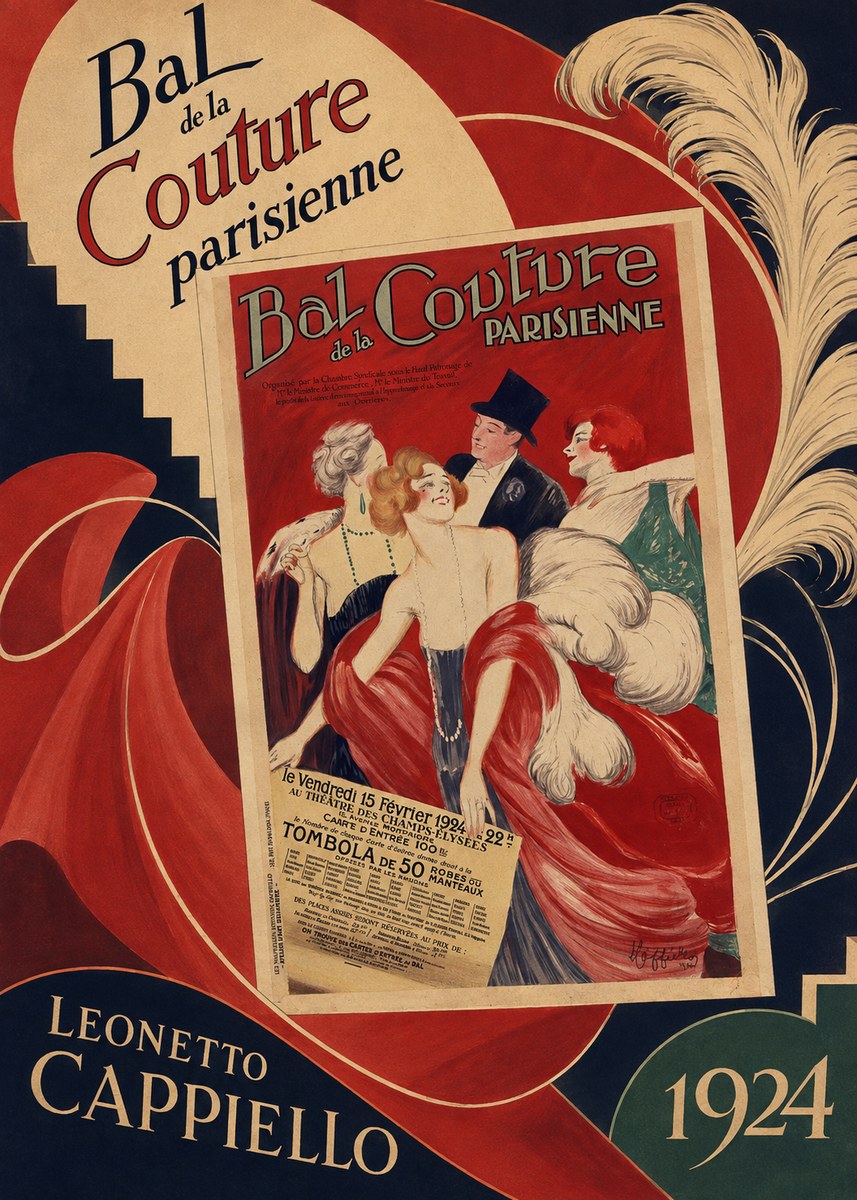 Leonetto Cappiello Bal De La Couture Parisienne No6 - Póster