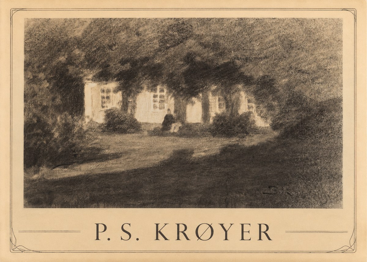 P.S. Krøyer Fra Krøyers Hus Og Have I Skagen No1 - Póster