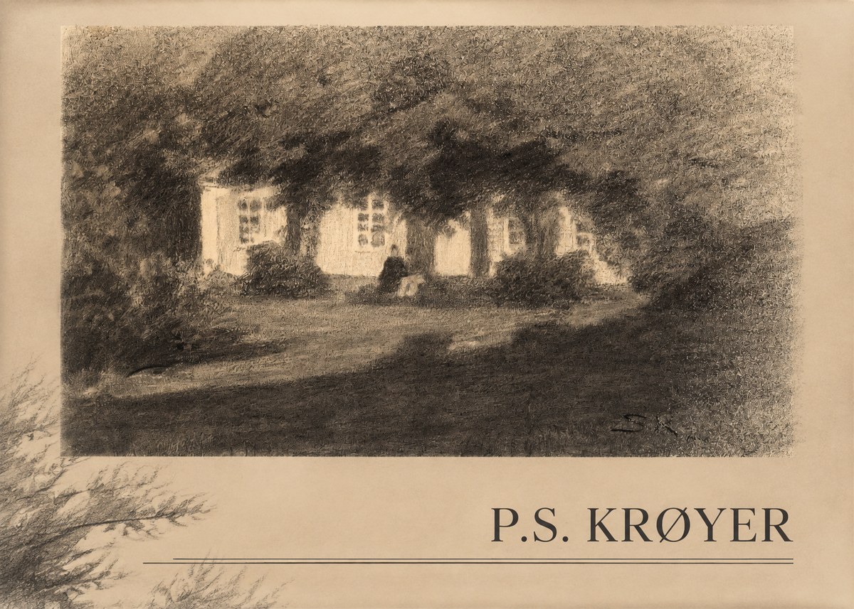 P.S. Krøyer Fra Krøyers Hus Og Have I Skagen No2 - Póster