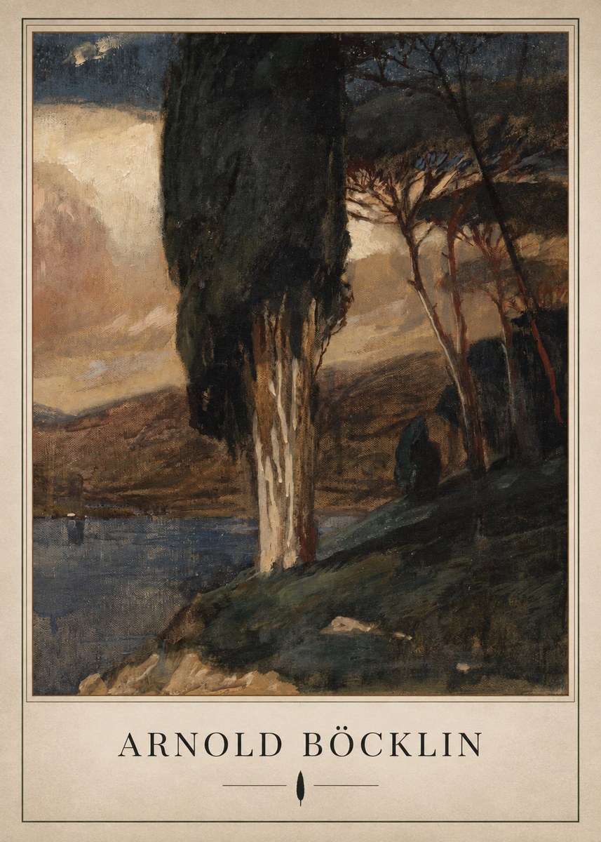 Arnold Böcklin Villa by the Sea II No3 - Póster