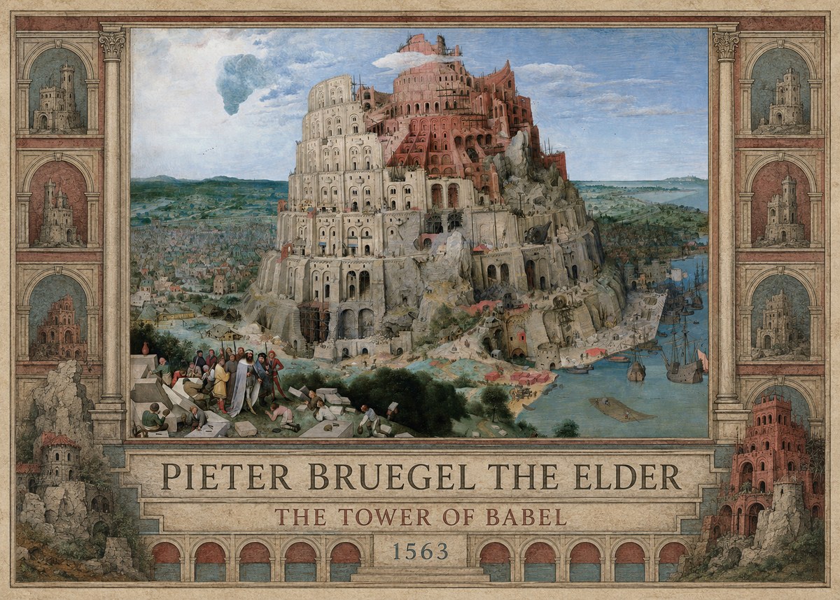 Pieter Bruegel The Tower of Babel IX No2 - Póster