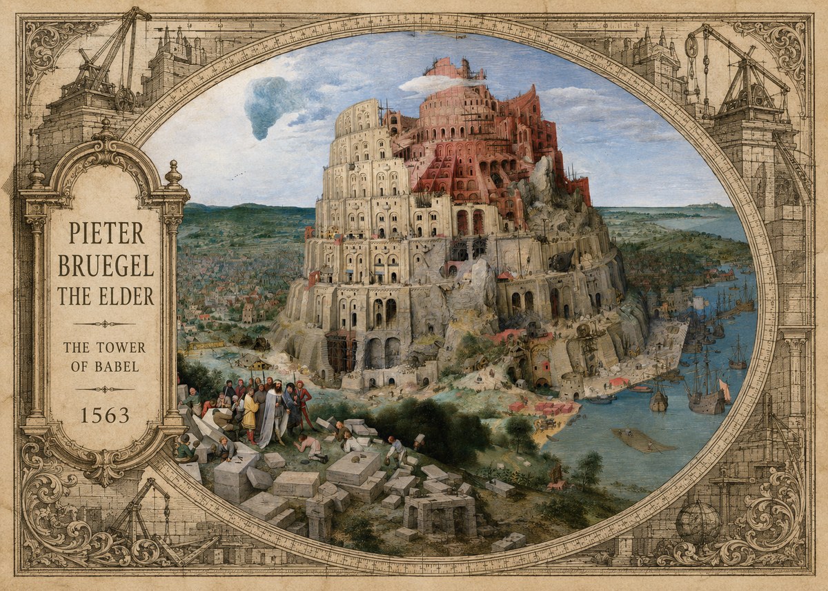 Pieter Bruegel The Tower of Babel IX No4 - Póster