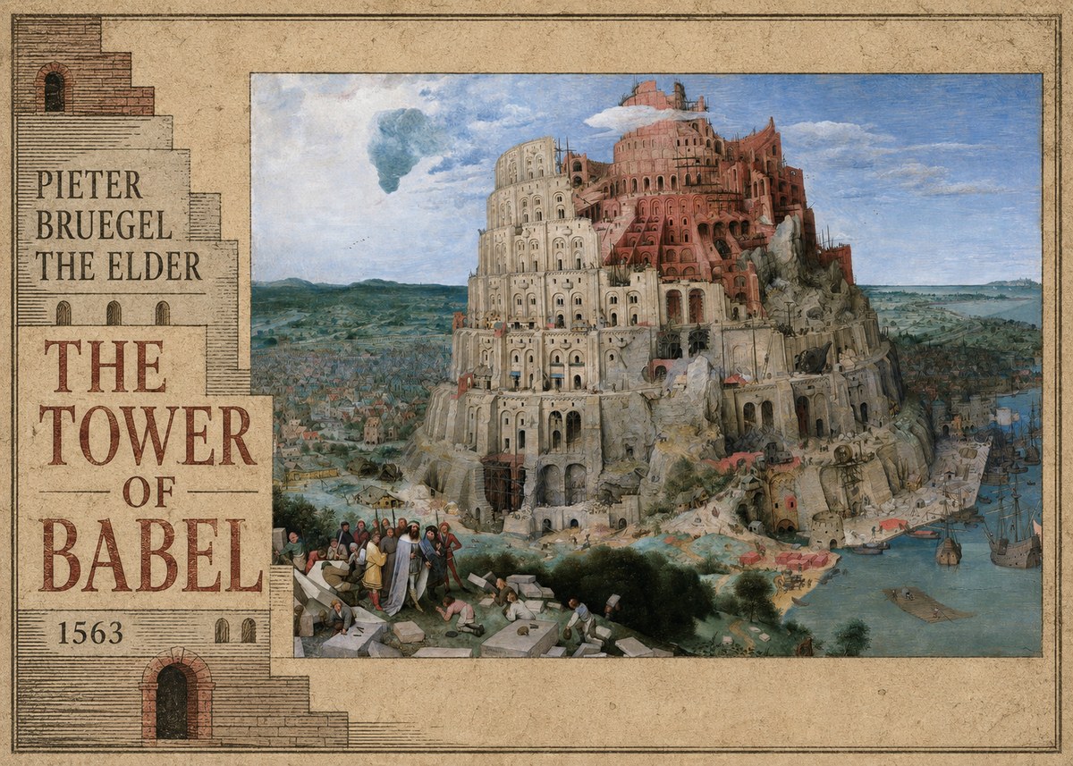 Pieter Bruegel The Tower of Babel IX No6 - Póster