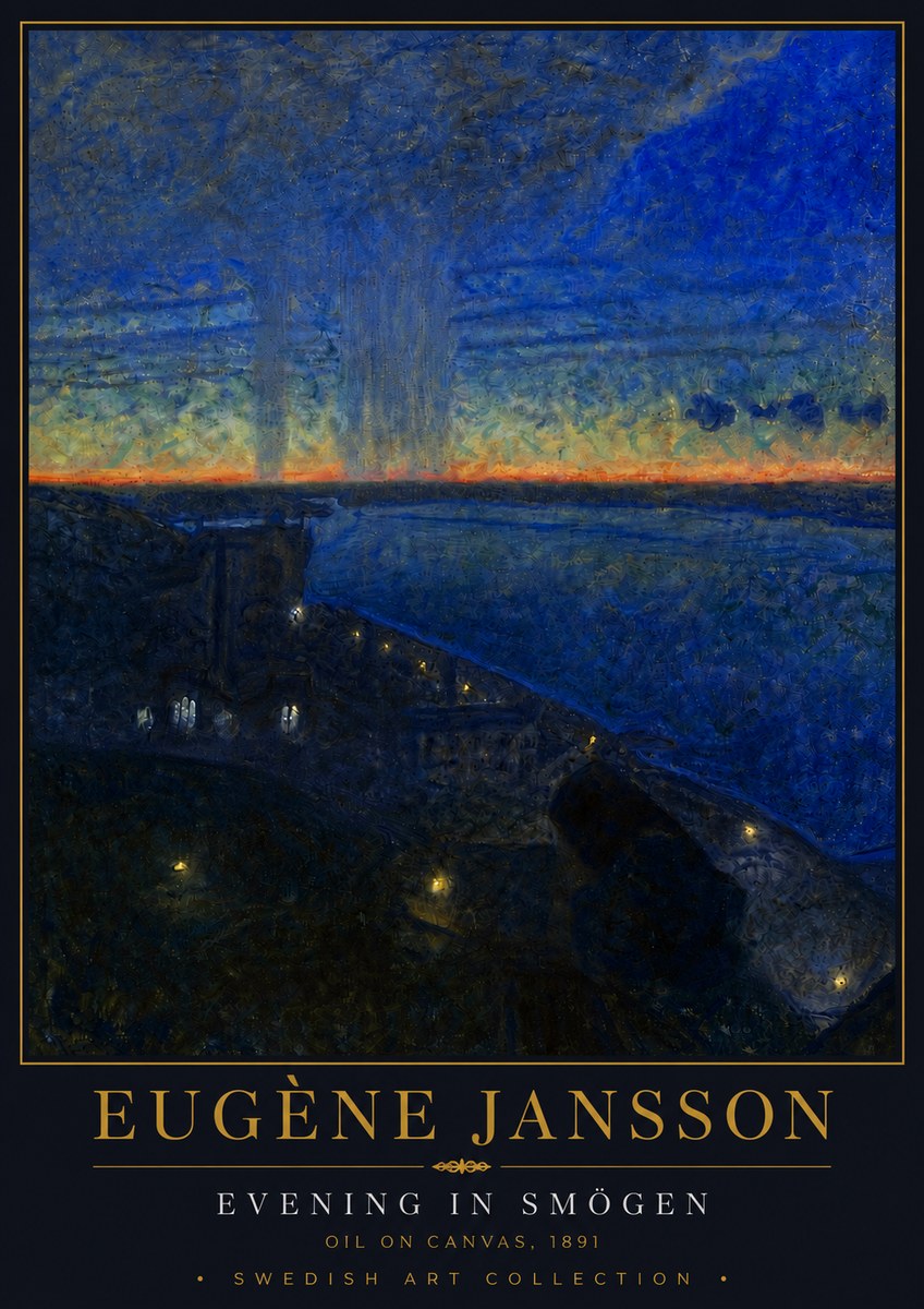 Eugène Jansson Evening in Smögen No5 - Póster