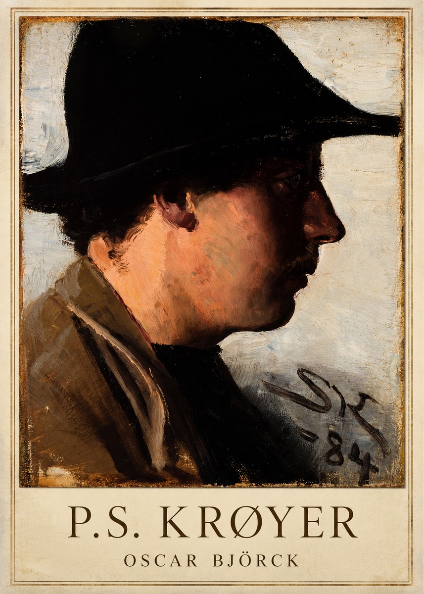 P.S. Krøyer Portrait of Oscar Björck No1 - Póster