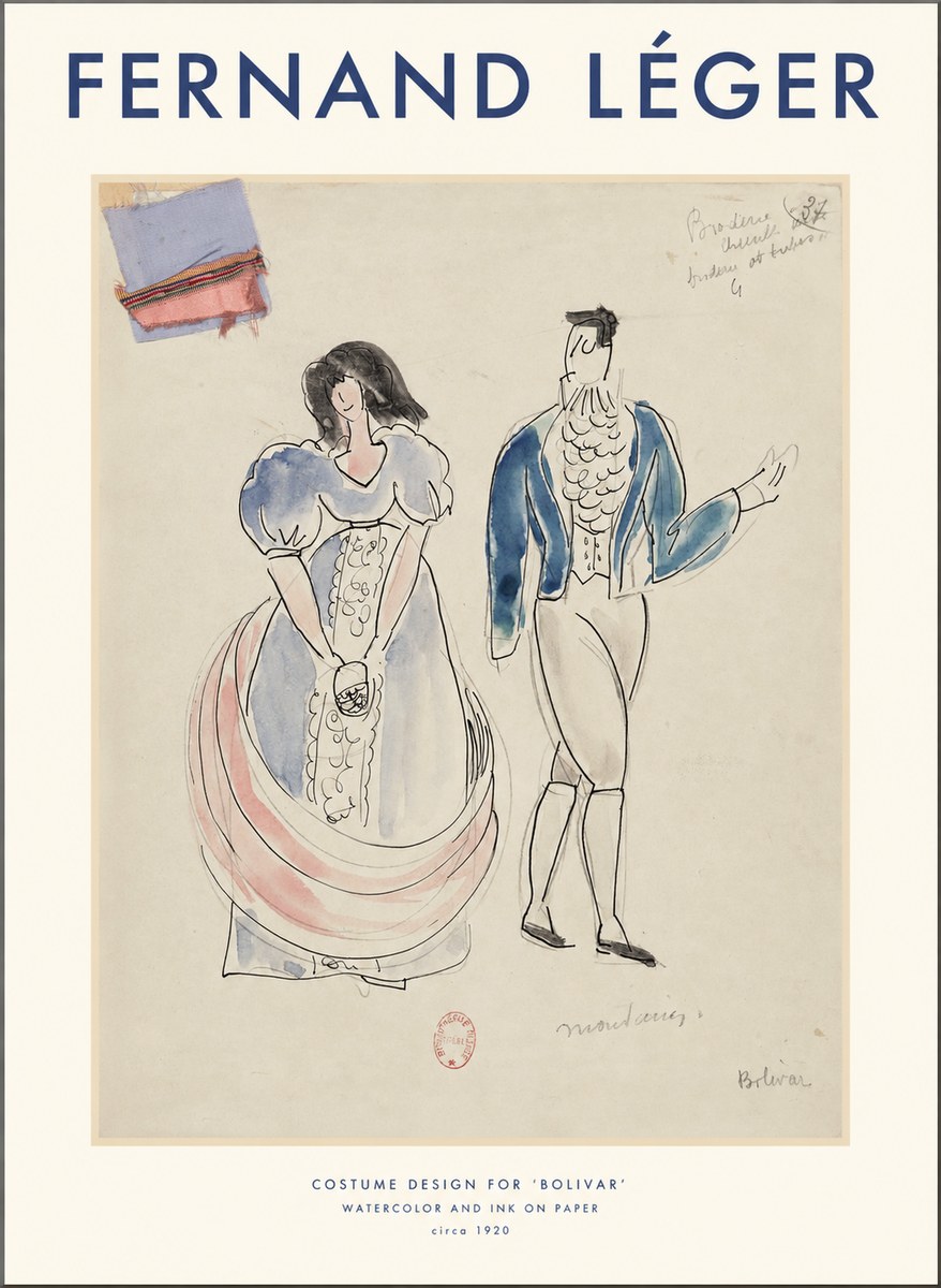 Fernand Léger Costume Design for 'Bolivar' No1 - Póster
