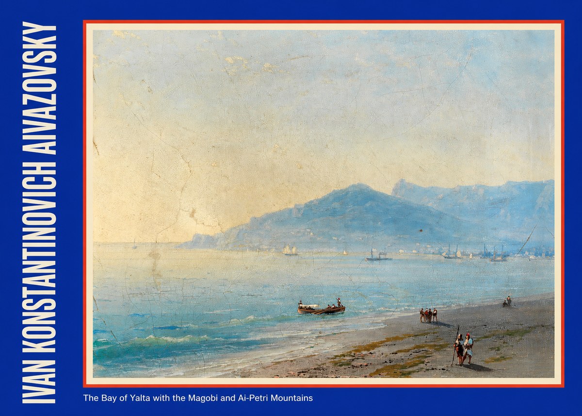 Ivan Konstantinovich Aivazovsky The Bay of Yalta with the Magobi and Ai-petri Mountains No2 - Póster