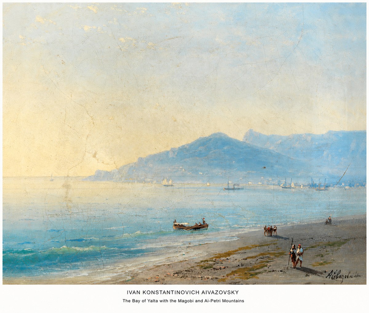 Ivan Konstantinovich Aivazovsky The Bay of Yalta with the Magobi and Ai-petri Mountains No5 - Póster