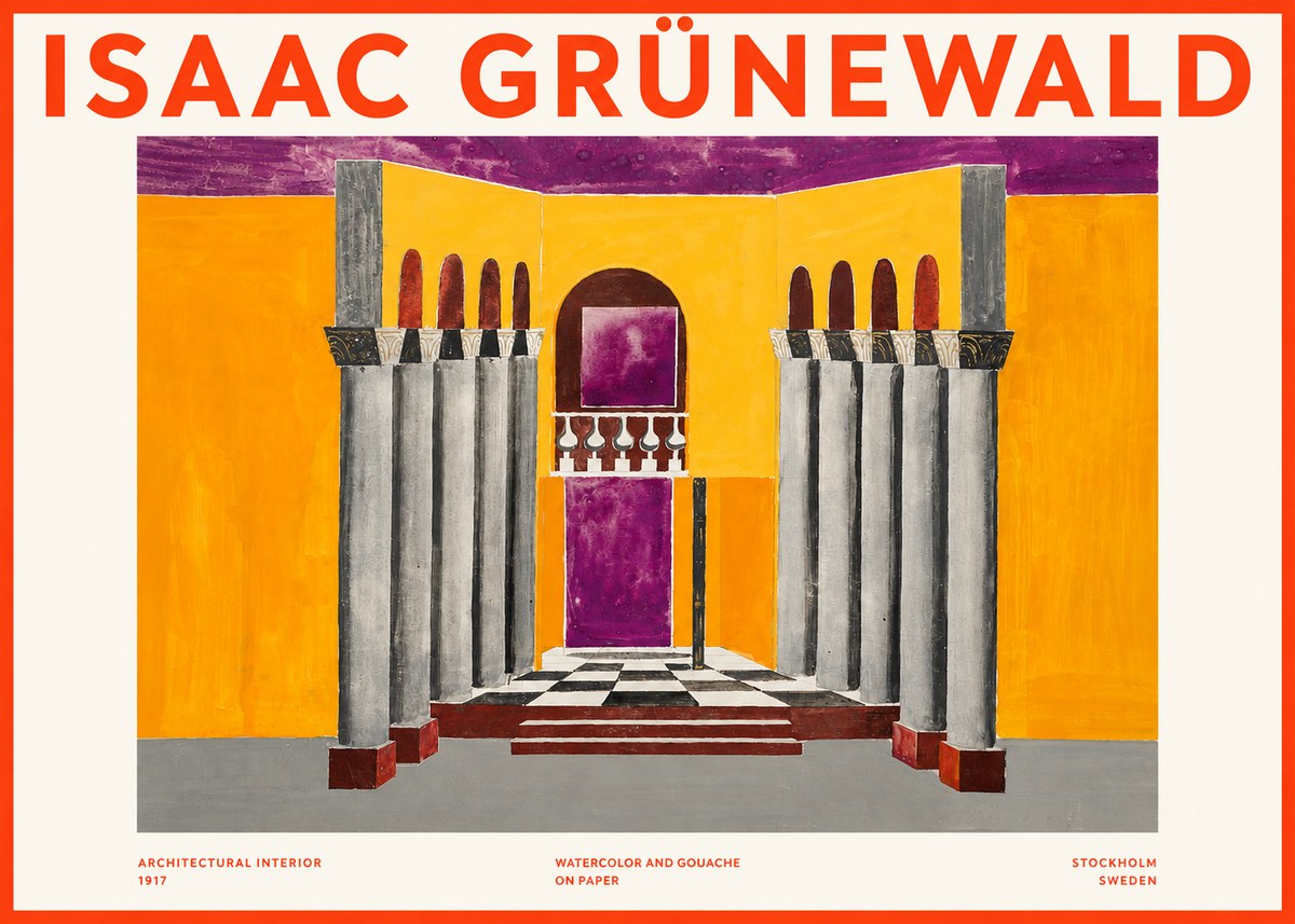 Isaac Grünewald Architectural Interior No2 - Póster