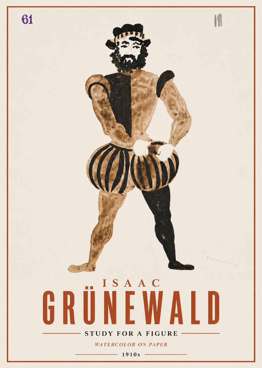 Isaac Grünewald Study for a Figure No6 - Póster