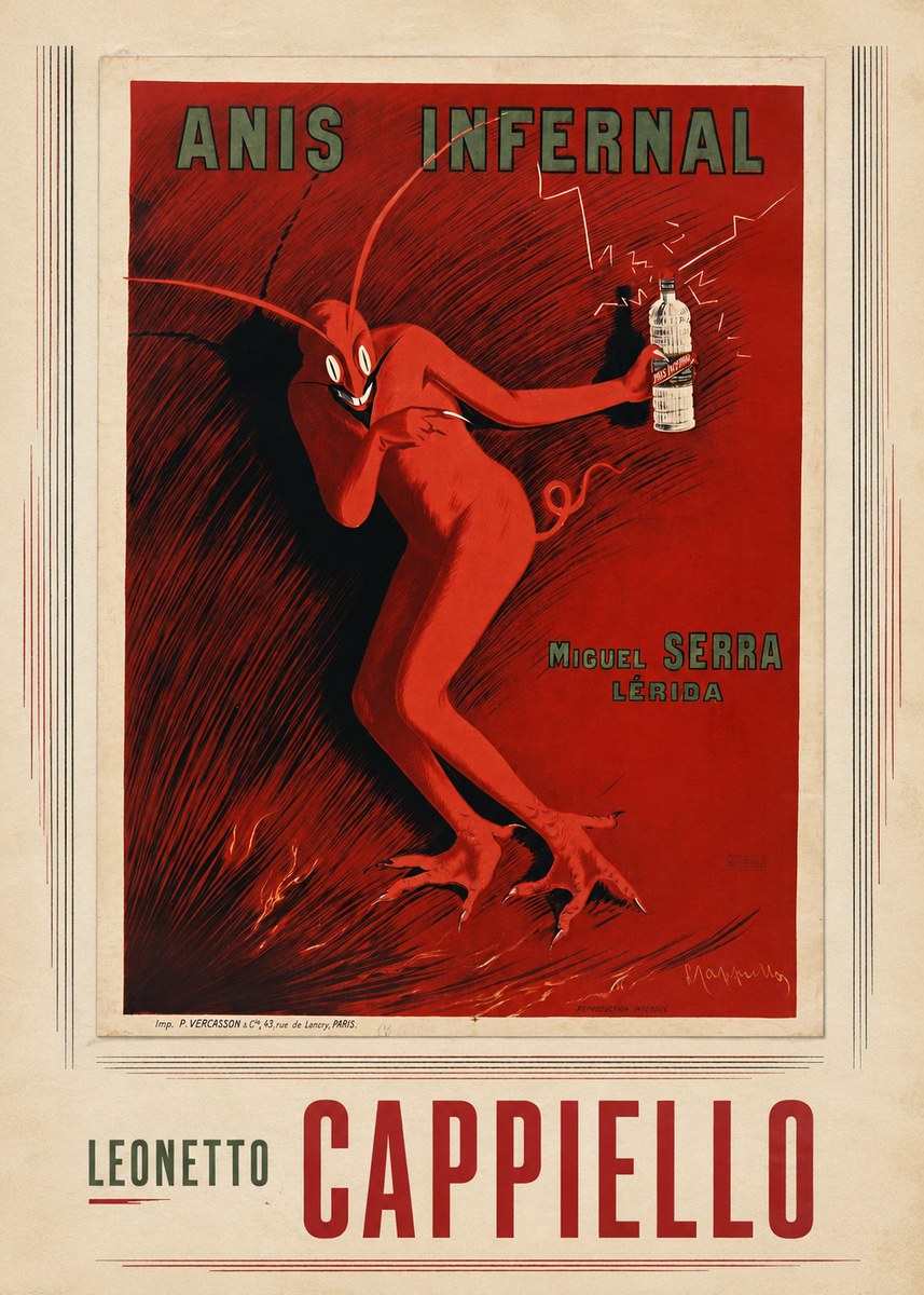 Leonetto Cappiello Anis Infernal II No4 - Póster