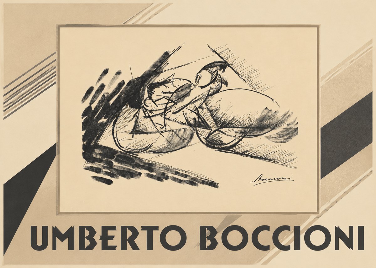 Umberto Boccioni Dynamism of a Cyclist I No1 - Póster