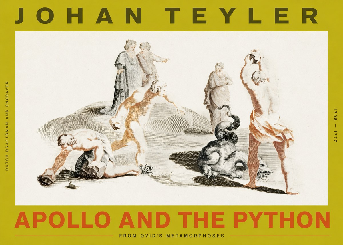 Johan Teyler Apollo and the Python No2 - Póster