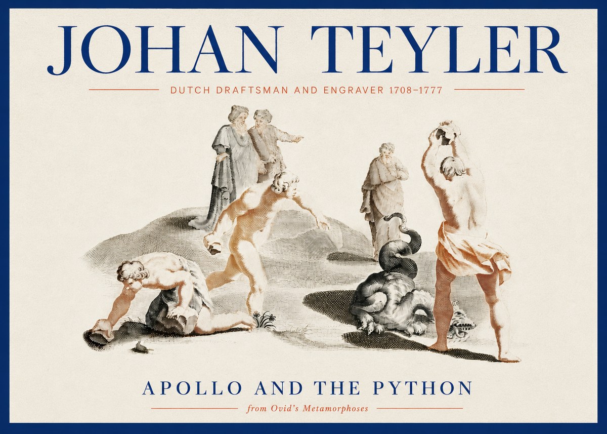 Johan Teyler Apollo and the Python No4 - Póster