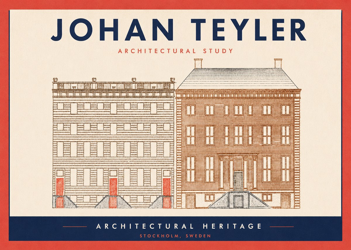 Johan Teyler Two Houses No3 - Póster