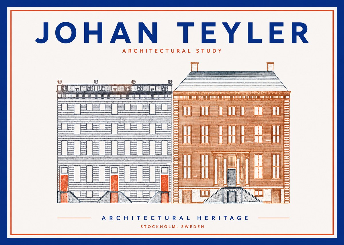 Johan Teyler Two Houses No4 - Póster