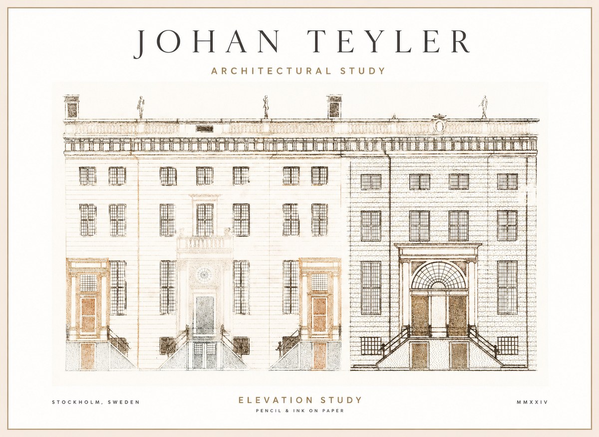 Johan Teyler Elevation Study No1 - Póster