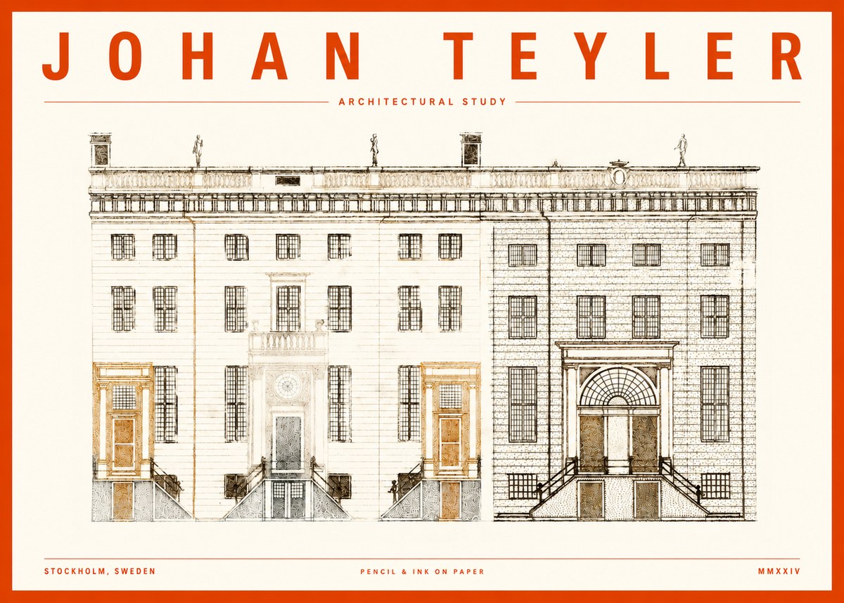 Johan Teyler Elevation Study No2 - Póster