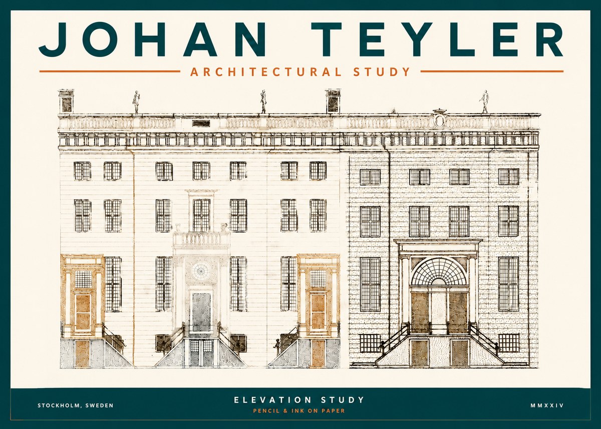 Johan Teyler Elevation Study No3 - Póster