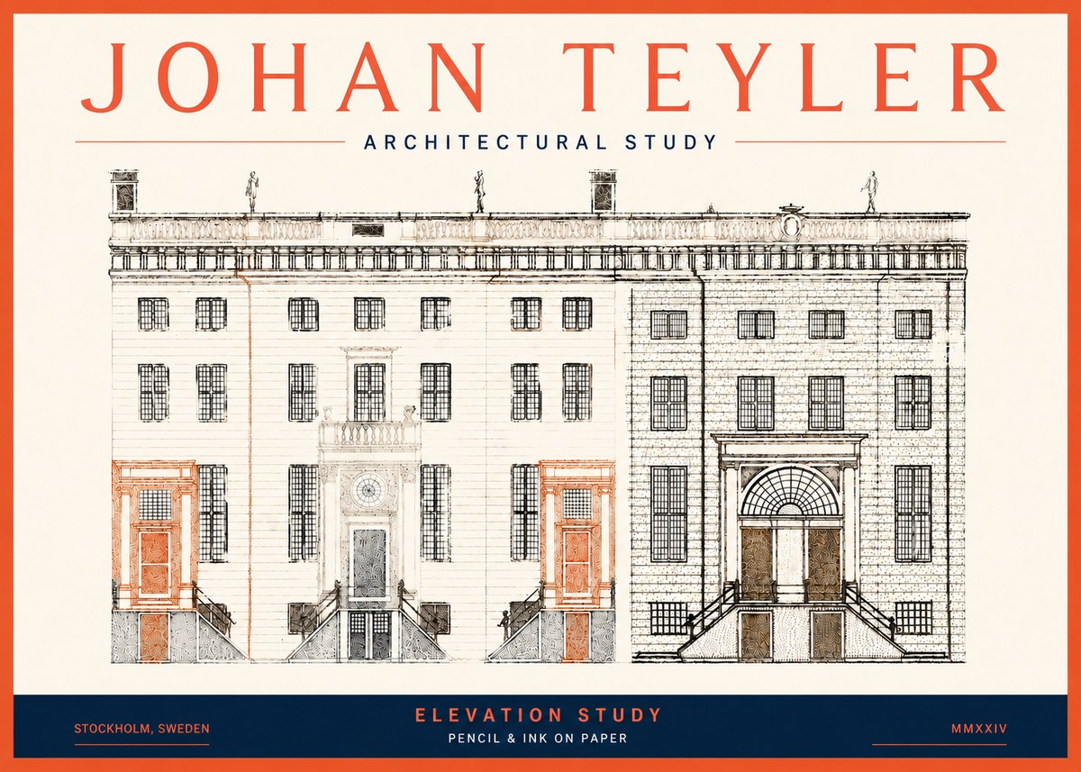 Johan Teyler Elevation Study No5 - Póster