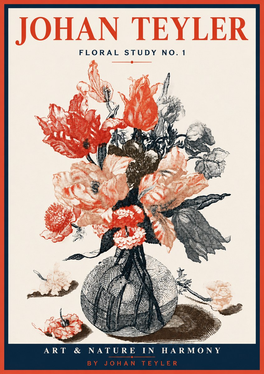 Johan Teyler Botanical Study No. 1 No4 - Póster